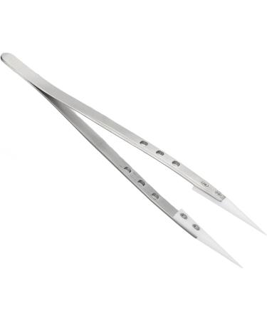 Straight Head Tweezers Tweezer Straight Tip Tweezers Straight Head Fine Tip Stainless Steel Ceramic Anti Magnetism Jumper Repair Tweezers Tweezer - Buy Online on SooperMarket.com