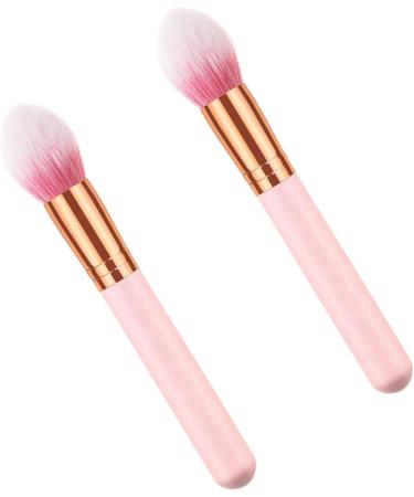 Baluue 2pcs Makeup Brush for Woman Makeup Brushed Concealer Brush Highlighter Cosmetics Powder Brush Wooden - Buy Online on SooperMarket.com
