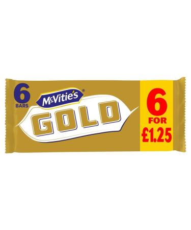 McVitie's Gold Caramel Flavour Biscuit Bars Multipack 6 x 18.3g 110g (Pack of 12)