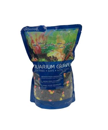 Marina Decorative Aquarium Gravel Neon Twilight 2 Kg Black 2 kg (Pack of 1)