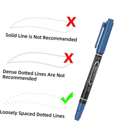 NOLITOY Portable Eyebrow Liner 40 pcs Brow Fine Marking Oil Eyebrow Eye Markers Embroidered Tools Professional - Buy Online on SooperMarket.com