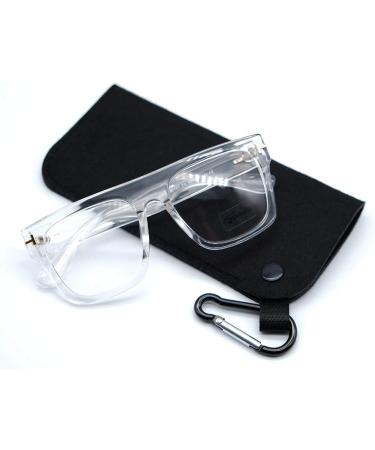 Jurchio Unisex Classic Vintage Space Glasses | Clear Lens Frames for Men & Women | Includes Glasses Case - Buy Online on SooperMarket.com