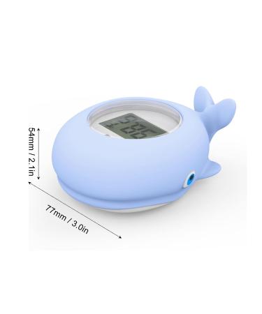 Whale Shaped Baby Thermometer - Infant Bath Safety Water Temperature Tester & Floating Toy with Intelligent Timing - Buy Online on SooperMarket.com