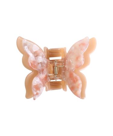 Vctitil Double Layer Butterfly Acetate Hair Claws Hair Clips Ponytail Holders Shark Clip Barrettes Hair Accessories for Women Girl Thin Thick Hair(orange)