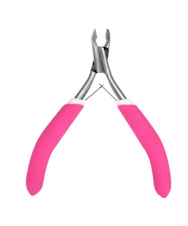 Nail skin pliers professional stainless steel gross scissors - perfect nail care tool for manicure and pedicure at home/spa/salon (rose red)