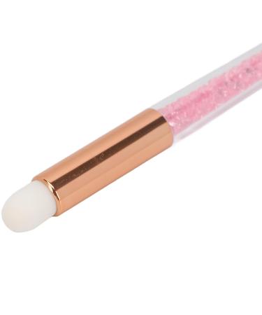 5pcs Glitter Crystal Lip & Eye Shadow Brush Set - Soft Portable Brushes for Lip Smudge & Under Eye Concealer Makeup - Travel Essentials - Buy Online on SooperMarket.com