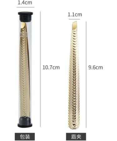 Desikixudy Eyebrow Tools Stainless Steel Plucking Eyebrows Tweezers Tweezer Oblique Brow Clip Eyebrow Shaping Pliers Gold - Buy Online on SooperMarket.com