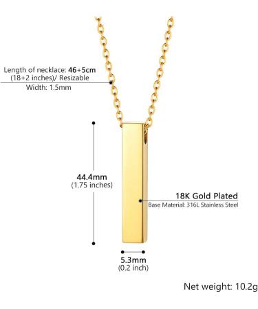 Prosteel Memorial Ash Pendant Necklace - Personalized Cross & Life Tree Design - Stainless Steel & 18k Gold - 55cm/50cm Chain - Buy Online on SooperMarket.com