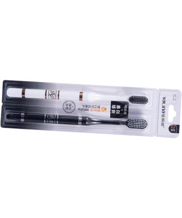 Stylish Couples' Toothbrush Set | Ergonomic Black & White Heart Design | Sustainable & Practical - Buy Online on SooperMarket.com