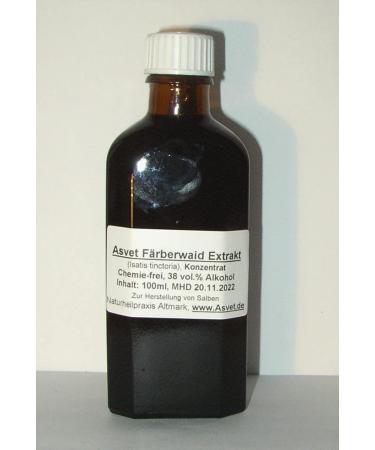 Asvet 100ml woad tincture Isatis tinctoria drops woad preparation without chemicals handmade 100% vegan and natural!