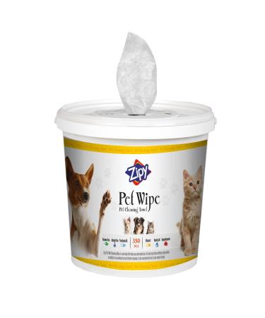 Zipy Dog wipes desodorizing care cloths free of fragrances for cats natural cat moisture wipes towels for paws ears butt body towels for dogs 350 pieces (20x22cm)