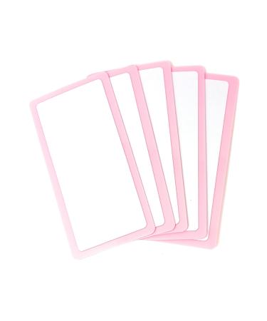 5pcs Backing 12x6cm Plastic Nail Art DIY Stamping Plate Holder Pink