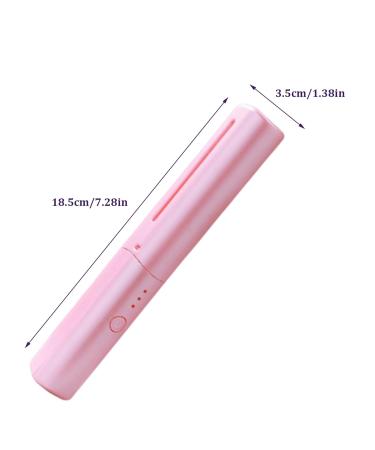 Portable Mini Hair Straightener Brush - Cordless USB Rechargeable 3 Adjustable Temperatures Anti-Scald All Hair Types | International Shipping - Buy Online on SooperMarket.com