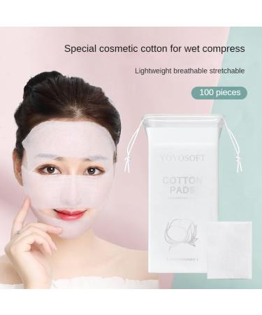 Stretchable Cosmetic Cotton Pads - 100 Pcs | Soft Lint-Free Makeup Remover & Facial Cleansing | 100% Natural Plant Cotton - Buy Online on SooperMarket.com