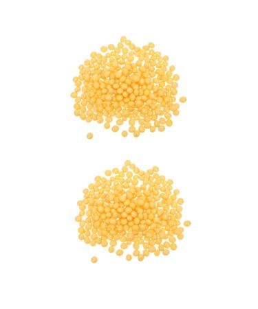 Zerodeko 2pcs Artificial Dried Soybeans Food Play Pvc Nut Yellowx2pcs 0.8x06cmx2pcs