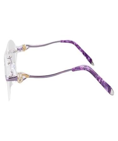 Ranara glasses end spikes replacement glasses legs glasses accessories 1 pair of metal carved flower-glasses replacement bars nose bridge purple glasses spare parts for borderless 1-hole glasses frames