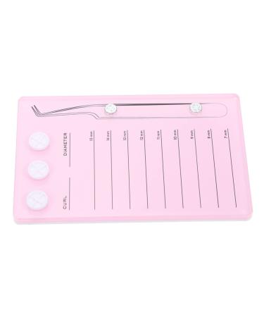 Mikinona Magnetic Eyelash Board Hand Plate Lashes Magnetic False Eyelashes Pallet Holder Eyelash Grafting Supplies Lash Storage Board Eyelash Holder Accessories Acrylic Epoxy Pink 14.3x9.4cm Pink