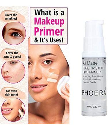 Phoera Full Coverage Foundation Soft Matte Oil Control Concealer 30ml, 24HR Long Lasting, with Makeup Primer for Flawless Finish - 102 Nude & Primer - Buy Online on SooperMarket.com