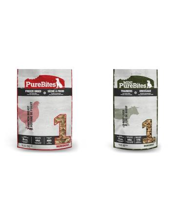 Purebites Chicken Breast for Dogs 11.6Oz / 330G - Super Value Size(Packaging May Vary) 330 g (Pack of 1) & ites Freeze Dried Beef Dog Treats | Only 1 Ingredient | 85g