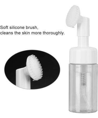 Portable Mousse Foaming Empty Bottle Refillable Travel Dispenser Container for Home Gift(100ML brush head white and transparent) - Buy Online on SooperMarket.com