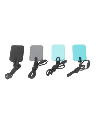 Sensory Chew Necklace Set - 4 Soft Food Grade Silicone Pendants for Kids and Adults - Buy Online on SooperMarket.com