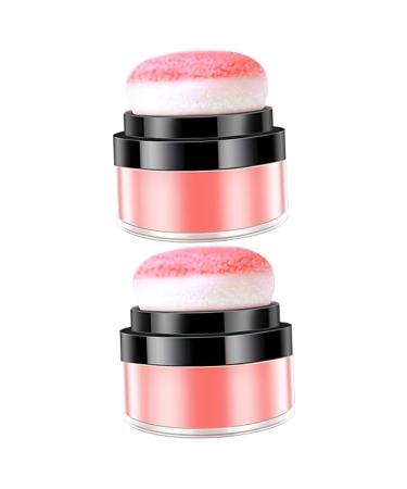 WOONEKY 2pcs Oil Control Cushion Blush Cushion Makeup Powder Blush Loose Blush for Cheeks Blusa Plastic Rosy
