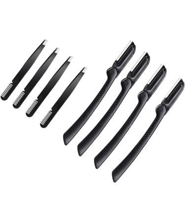 Buy Hemoton 8 Sets Eyebrow Razor Shaver Tweezers & Trimmer - International Shipping Available - Buy Online on SooperMarket.com