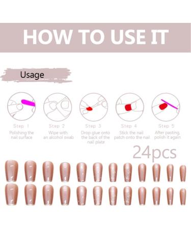 Ruarby Professional French Tip Press on Nail False Nails Full Cover Artificial Nails Tips Art Accessories for Fashion Women - Buy Online on SooperMarket.com