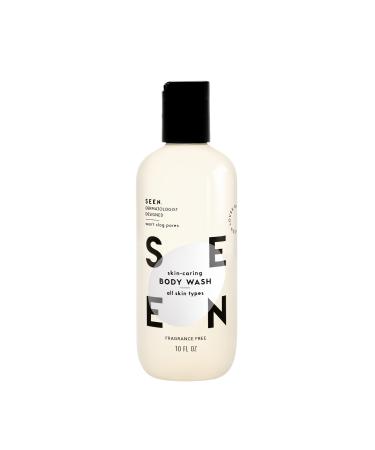 SEEN Body Wash  Fragrance Free - Non-Comedogenic & Non-Irritating Body Wash- Dermatologist-Developed - Safe for Sensitive  Eczema & Acne Prone Skin Fragrance Free 10 Fl Oz (Pack of 1)