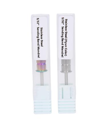Mandrel Bits for Nails Nail Art Mandrel Bit Stainless Steel Nail Drill Bits Manicure Tool Accessory for Sanding Band Manicure Pedicure Tool