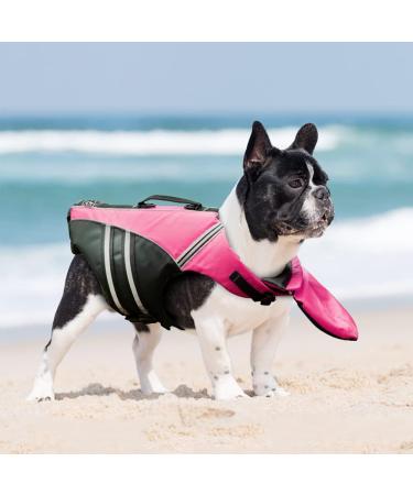Reflective Dog Life Jacket with Neck Float - High Buoyancy for Swimming - Pink M - Buy Online on SooperMarket.com