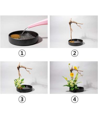 Japanese Flower Frog Ikebana Arrangement Kit - 2.4 Round Floral Frog, 1.6 Square Ikebana Kenzan, 2.1 x 1.4 Rectangle Pin Frog - Buy Online on SooperMarket.com
