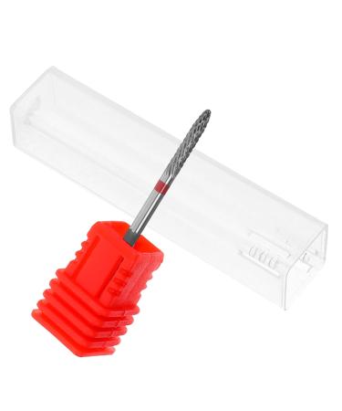 HAPINARY Nail Polisher Drill Bits for Nails Manicure Art Drill Bits Nails Drill Bits Nail Bit Nail Drill Bit Drill Bit for Acrylic Nails Safety Bits for Nail Drill Manicure Tools 7.00X1.30X1.30CM Red