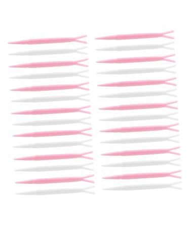 PLAFOPE 100pcs Plastic Forks for Clip Woman Stick Rods Accessories Fork Cosmetic Wear Y-shaped Supplies
