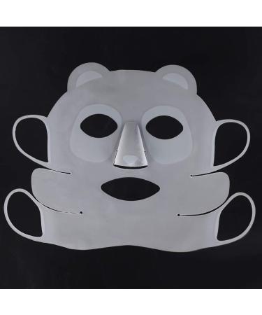 Facial Mask Cover Reusable Silicone Facial Mask Cover Panda Ear-Hook Sheet Mask Cover Prevent Serum Evaporation Beauty Tool Face Wrap for Any Skin Type - Buy Online on SooperMarket.com