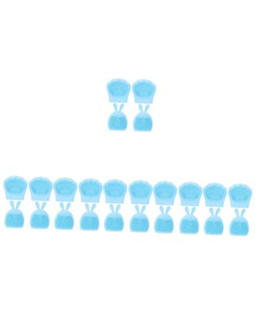 minkissy 24 Pcs Rabbit Ears Facial Brush Face Wash Brush Silicone Face Wash Massager Silicone for Face Silicone Face Brush Silicone Facial Cleaner Handheld Silica Gel Pore Brush Body Miss Light Bluex6pcs 7.5x7.5cmx6pcs