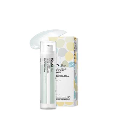 RE:P Natural Origin Gentle Pure Cleanser (4.95 oz/150ml)-100% Vegan Cruelty-free Paraben Free - Soothing Korean Gel to Foam Face Wash with Coconut and Green Tea extracts for Sensitive Skin