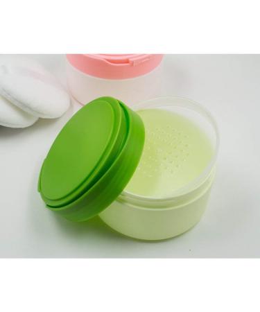 Travel-Friendly Baby Powder Container - Refillable Plastic Bath Powder Tank with Sieve - Portable Talcum Powder for Home & Travel (Green) - Buy Online on SooperMarket.com