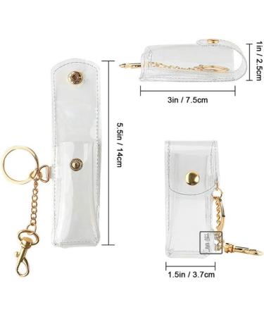 Buy Clear PVC Fashion Keychain Lipstick Holder | Stylish Outdoor Lipstick Sleeve Keychain - Buy Online on SooperMarket.com