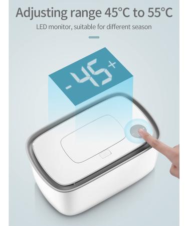 Baby Wipe Warmer with Large Capacity and Quick Heating System - Diaper Wet Wipes Dispenser with LED Display for Accurate Temperature Setting - Buy Online on SooperMarket.com