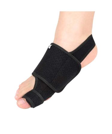 FILFEEL Toe Separator Three-dimensional Hallux Valgus Corrector Black + PU Silicone Arch Pad (1 Pair)