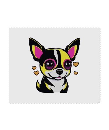 2x 'Chihuahua' Microfiber Lens/Glasses Cleaning Cloths (LC00024368)