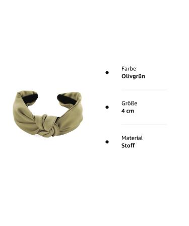 Buy AXY Olive Green Fabric Headband with Knot | Vintage Ladies Hair Accessory HR35 - Buy Online on SooperMarket.com