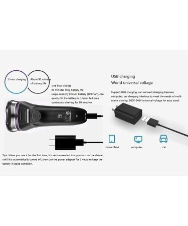 Rechargeable Electric Shaver with Pop-Up Trimmer - IPX7 Waterproof Wet/Dry Multifunctional Razor for Men - Buy Online on SooperMarket.com