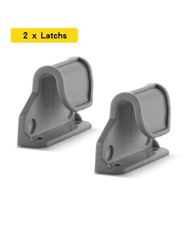 Dearlomum Retractable Baby Gate Replacement Parts - Original Hardware Set (Grey) | 2 Latches, 2 Brackets, 1 Set of Screws | Compatible with Asin B09K7GXDVT/B09K7J4PH2/B09XMRJ87H - Buy Online on SooperMarket.com