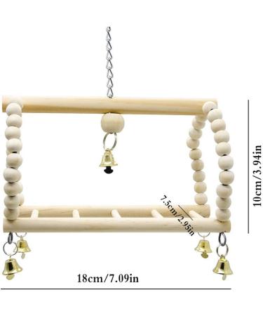 Deloky 7 Pack Bird Parrot Swing Chewing Toys - Hanging Bell Cage Toys for Small Parakeets, Cockatiels, Conures, Finches, Budgies, Macaws, Parrots, Love Birds - Buy Online on SooperMarket.com
