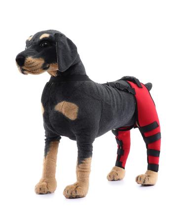 Pet Dog Knee Brace ACL Brace for Dogs Rear Leg Dog Braces for Back Leg for Support for Heals Prevents Injuries Sprains Red Large Large Red