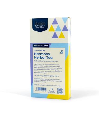 Harmony Herbal Tea - 15 Biodegradable Pyramid Tea Bags