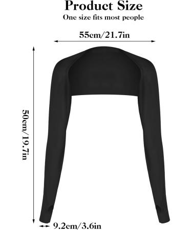 DSLSQD Women's UV Protection Bolero & Cooling Arm Sleeves - Sun Protection Scarf for Outdoor Activities - Black - Buy Online on SooperMarket.com