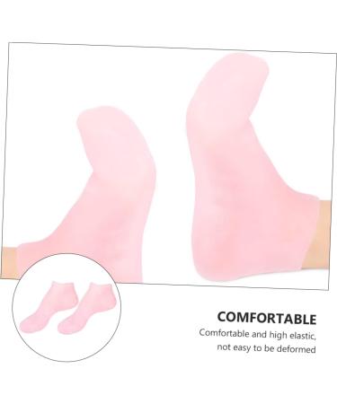 minkissy 3 Pairs Sock Spa Soften Skin Soles Moisturizer Spa Stocking Moisturizing Gel Booties Skin Protect Soles Moisturizing Foot Silicone Gel Foot Skin Sole Pad Sebs Pink Lotion Women's - Buy Online on SooperMarket.com
